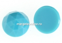 Swarovski, rose cut cabochon,  turquoise, 12mm - x1