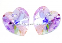 Swarovski, pandantiv inima, violet aurore boreale, 10mm - x2