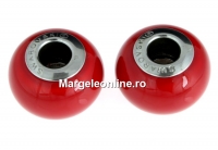 Swarovski, becharmed red coral, 14mm - x1