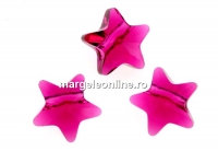 Swarovski, margele stea, fuchsia, 8mm - x2