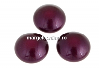 Swarovski, crystal pearl cabochon, blackberry, 8mm - x2