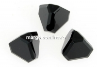 Swarovski, cabochon pyramid, jet, 6mm - x1