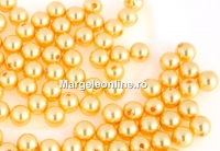 Perle Swarovski cu un orificiu, gold, 4mm - x4