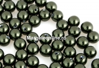 Perle Swarovski cu un orificiu, dark green, 5mm - x4