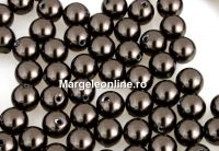 Swarovski one hole pearls, brown, 5mm - x4