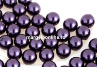Perle Swarovski cu un orificiu, dark purple, 6mm - x4