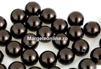 Swarovski one hole pearls, deep brown, 8mm - x2
