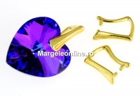 Pendant bail, gold-plated 925 silver, 9.5mm - x1