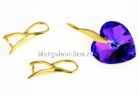 Pendant bail, gold-plated 925 silver, 17mm - x1