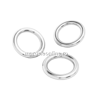 Soldered jump rings, 925 silver, 4.6x0.8mm - x10