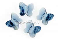 Swarovski, margele fluture, denim blue, 8mm - x2