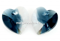 Swarovski, pandantiv inima, crystal montana blend, 14mm - x2
