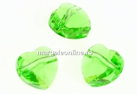 Swarovski, margele inima, peridot, 8mm - x2