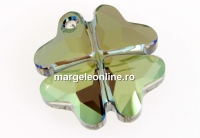 Swarovski, pandantiv trifoi, iridescent green, 19mm - x1