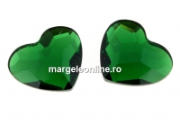 Swarovski, cabochon inima, dark moss green, 10mm - x1