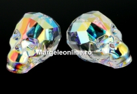 Swarovski, margele craniu, aurore boreale, 15x13mm - x1