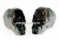 Swarovski, margele craniu, silver night, 19x21mm - x1