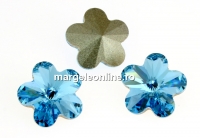 Swarovski, fancy floare, aquamarine, 10mm - x1