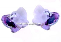 Swarovski, pandantiv fluture, violet, 18mm - x1