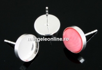 Tortite cercei cu baza pentru cabochon de 10mm, argint 925 - x1per