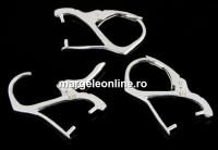 Earring findings, 925 silver, for Beads and perle 8mm - x1pair