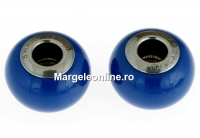 Swarovski, becharmed crystal, lapis pearl, 14mm - x1