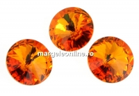 Swarovski, rivoli, tangerine, 8mm - x2