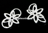Link, flower, 925 silver, 10mm - x1