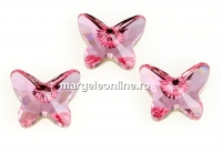 Swarovski, butterfly cabochon, light rose, 12mm - x1