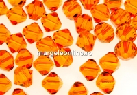 Swarovski, margele bicone, tangerine, 4mm - x20