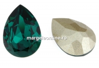 Swarovski, fancy picatura, emerald, 14x10mm - x1