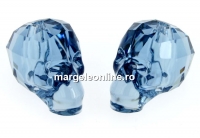 Swarovski, margele craniu, denim blue, 15x13mm - x1