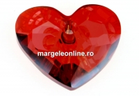 Swarovski, pandantiv Truly in Love Heart, red magma, 18mm - x1