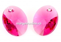 Swarovski, pandantiv oval, rose, 18mm - x1