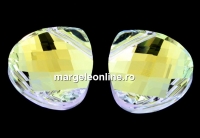 Swarovski, flat briolette, aurore boreale, 15.4x14mm - x1