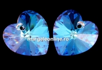 Swarovski, pandantiv inima, blue aurore boreale, 18mm - x1