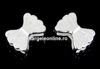 Margele-link fluture, argint 925, 10x8mm - x1