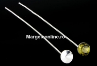 Earring findings, 925 silver, chaton 8mm, 925 silver - x1pair