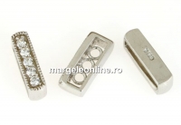 Distantier 2 siraguri, argint 925 placat cu rodiu, 12x3mm - x1