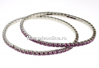 Bratara Swarovski 1088 amethyst, placata cu rodiu, 18cm - x1