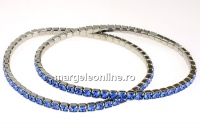 1088 Swarovski sapphire bracelet, rhodium plated, 18cm - x1