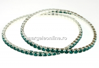 Bratara Swarovski 1088 emerald, placata cu argint, 18cm - x1