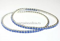 Bratara Swarovski 1088 sapphire, placata cu argint, 18cm - x1