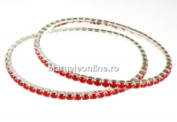 Bratara Swarovski 1088 light siam, placata cu argint, 18cm - x1