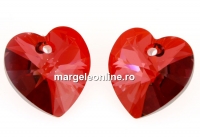 Swarovski, pandantiv inima, red magma, 10mm - x2