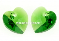 Swarovski, pandantiv inima, fern green, 10mm - x2