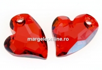 Swarovski, pendant, heart, Devoted 2 U, red magma, 17mm - x1
