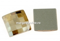 Swarovski, cabochon chessboard, golden shadow, 10mm - x1