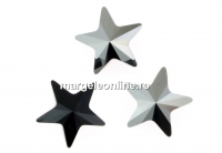 Swarovski, fancy star, jet metallic silver, 10mm - x1