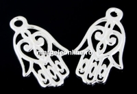 Pendant, Fatima's hand, (Hamsa) 925 silver, 20x11.5mm  - x1